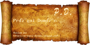 Prágai Domán névjegykártya